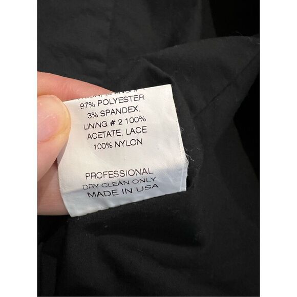 Poleci black coat jacket wool blend size 2 - Picture 7 of 11